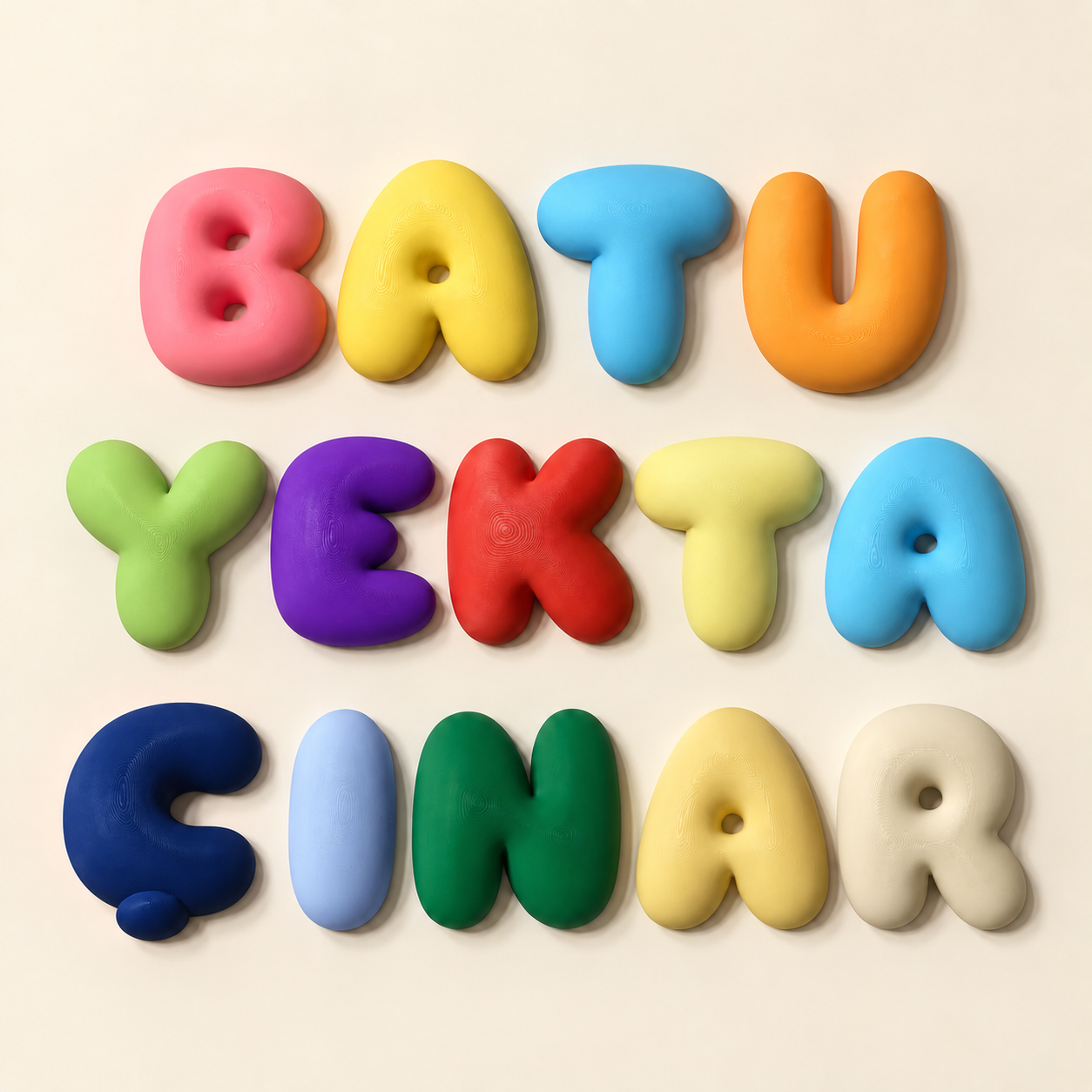 Kişiye Özel 3D Bubble Harf | 12 cm görseli 4